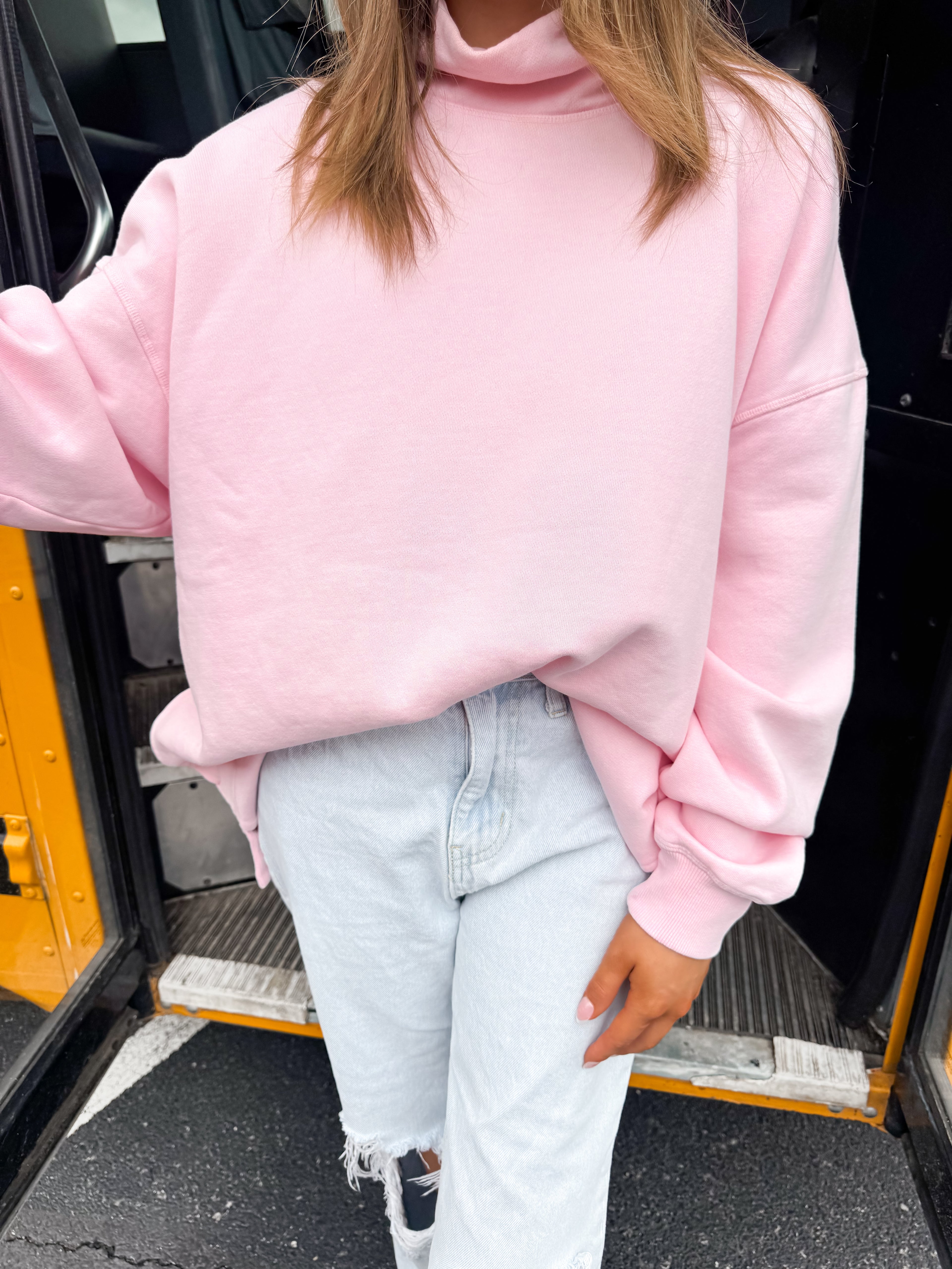 Pink Bell Mockneck