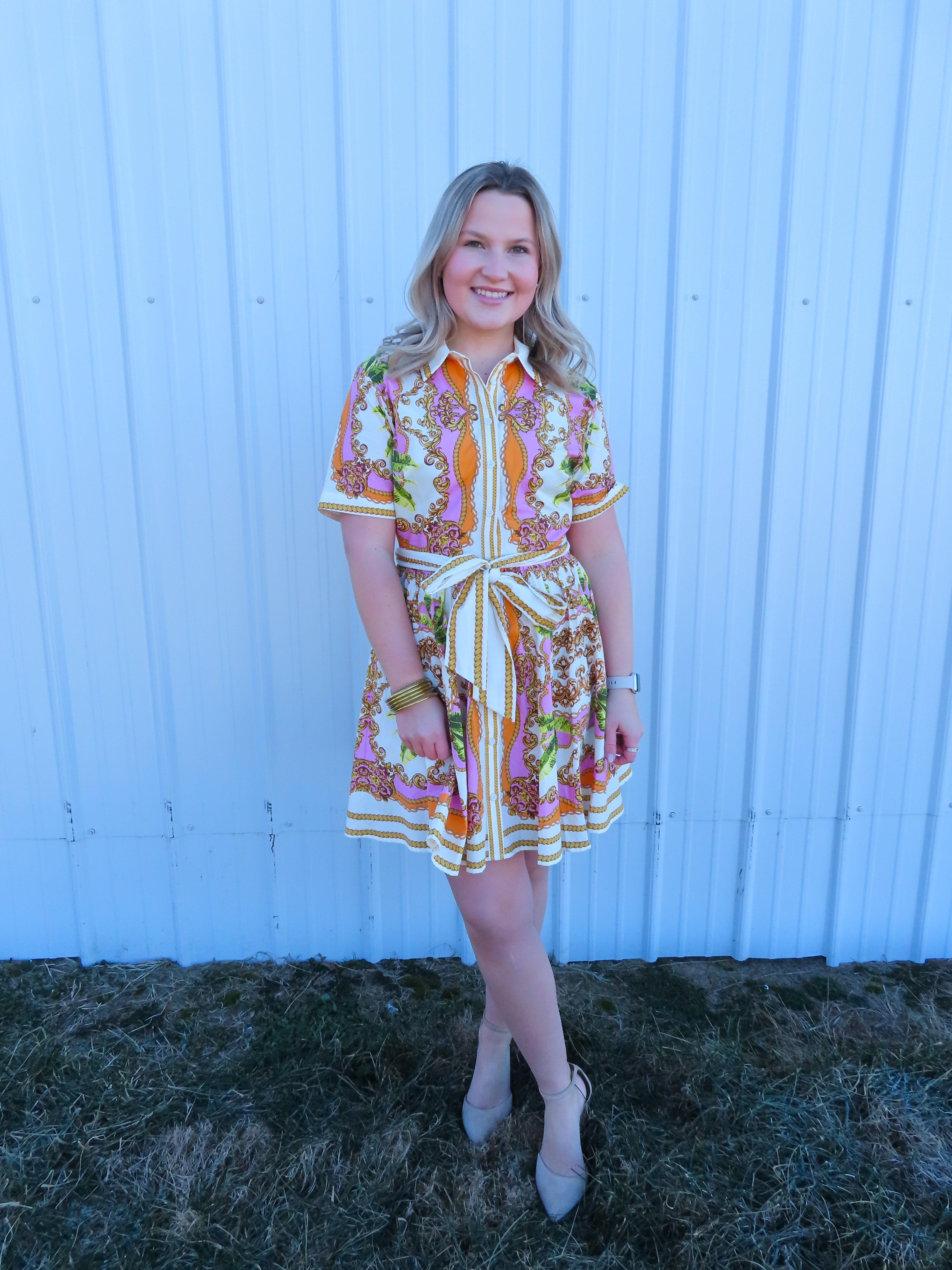 The Golden Palm Dress