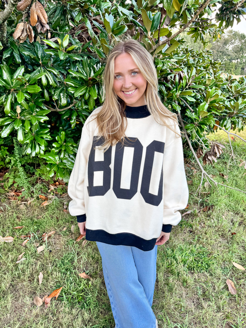 Boo Reversible Mockneck