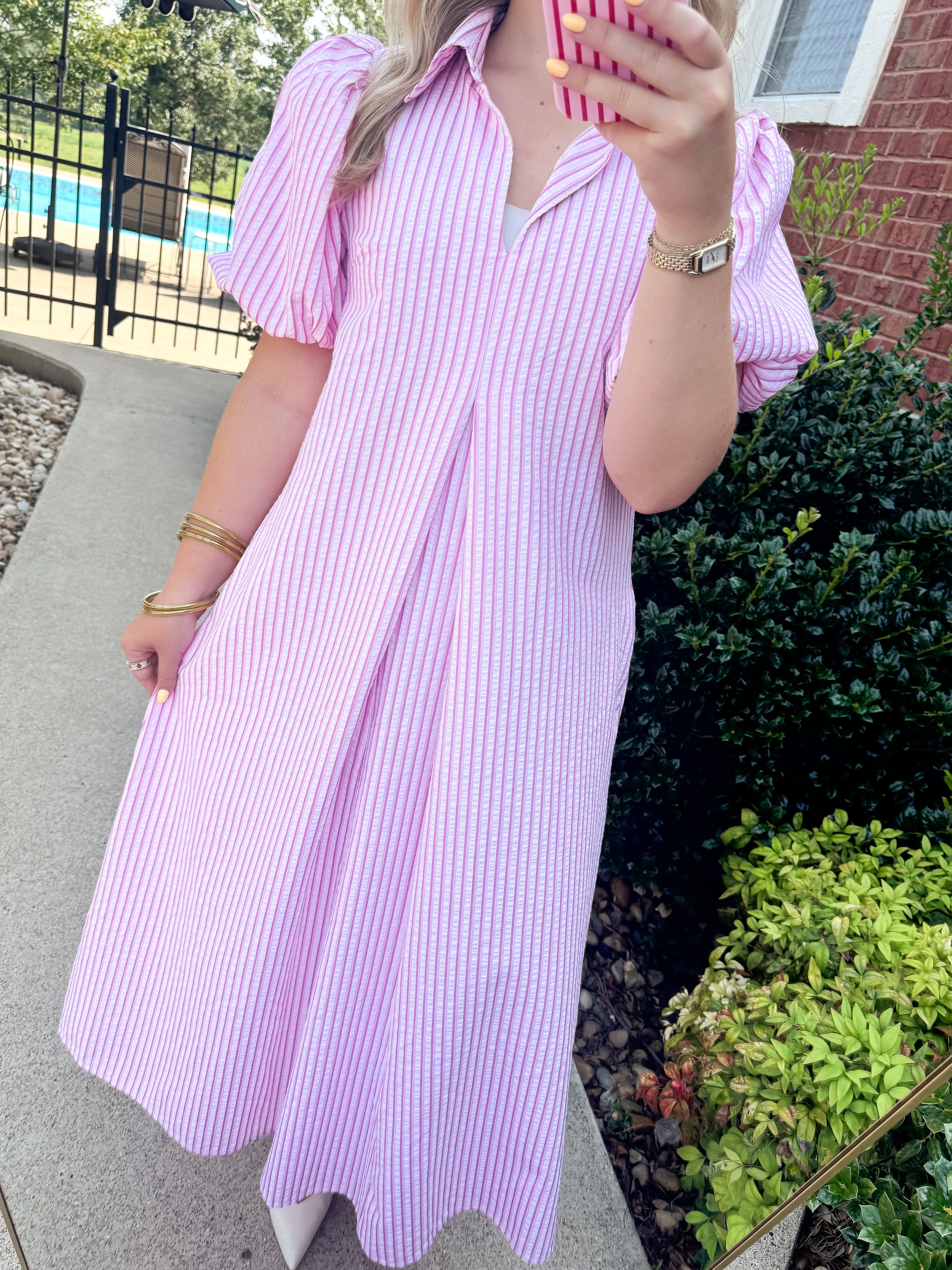Pretty in Pink Midi Dress