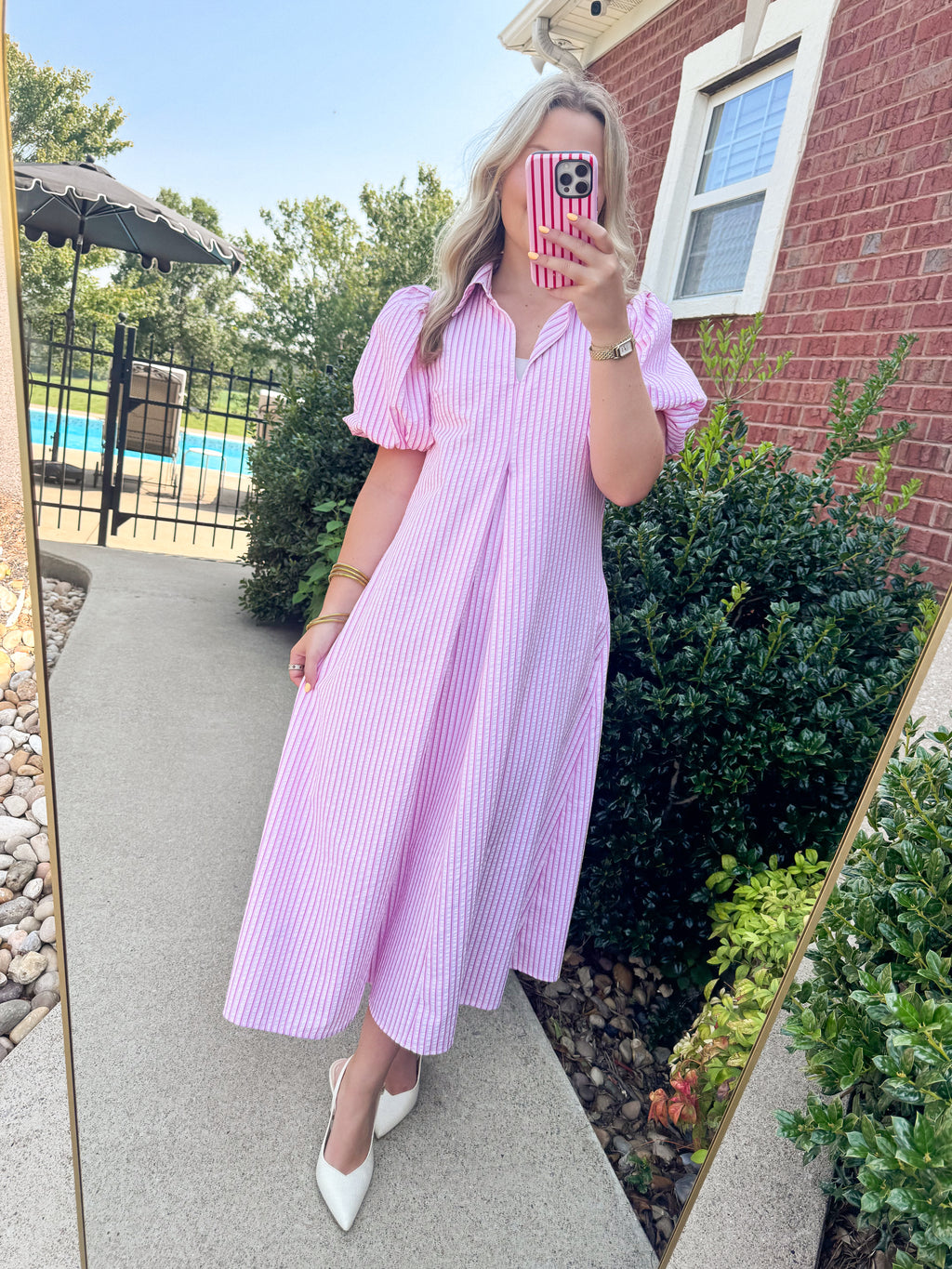 Pretty in Pink Midi Dress