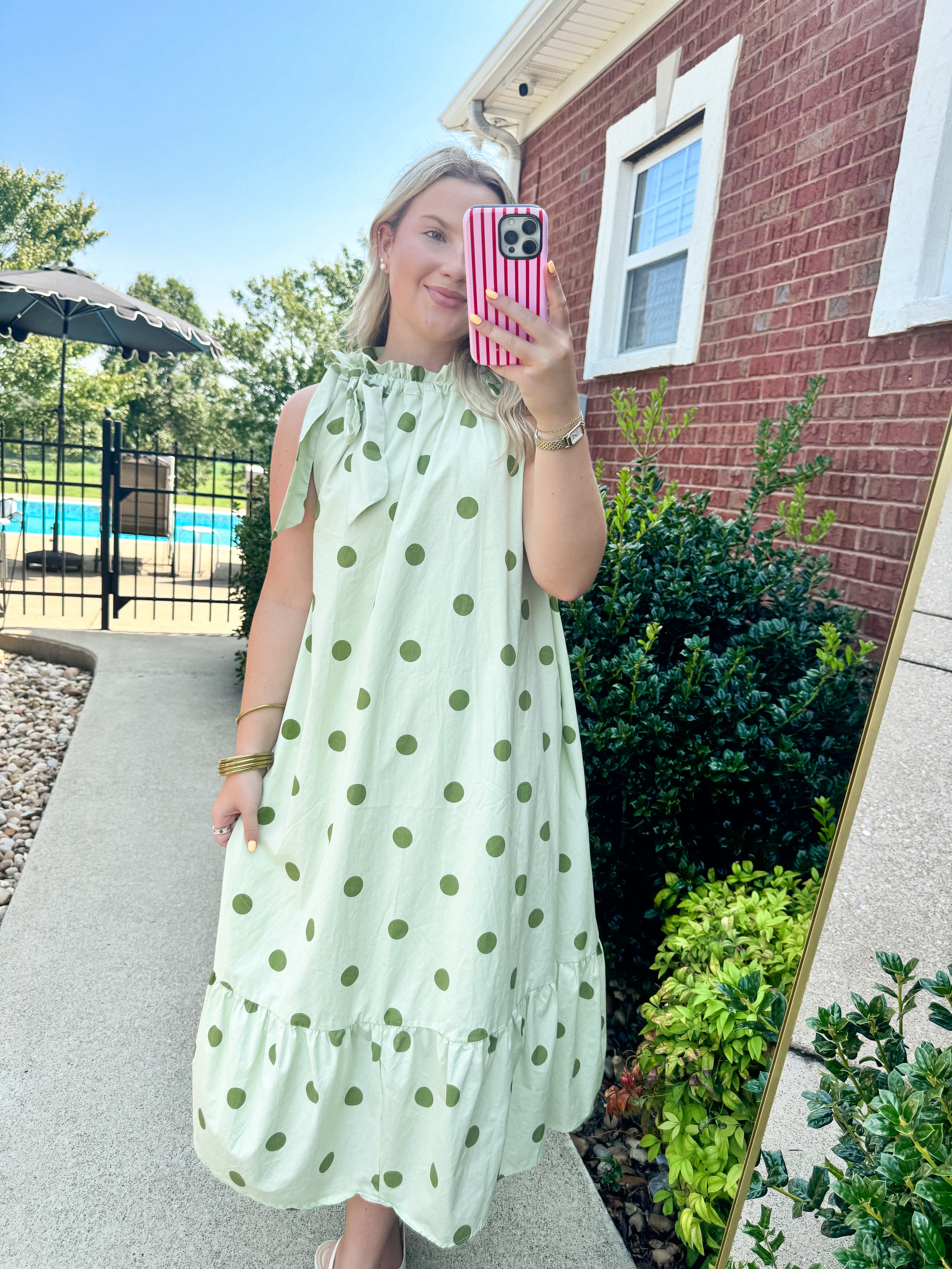 Olive Charm Maxi Dress