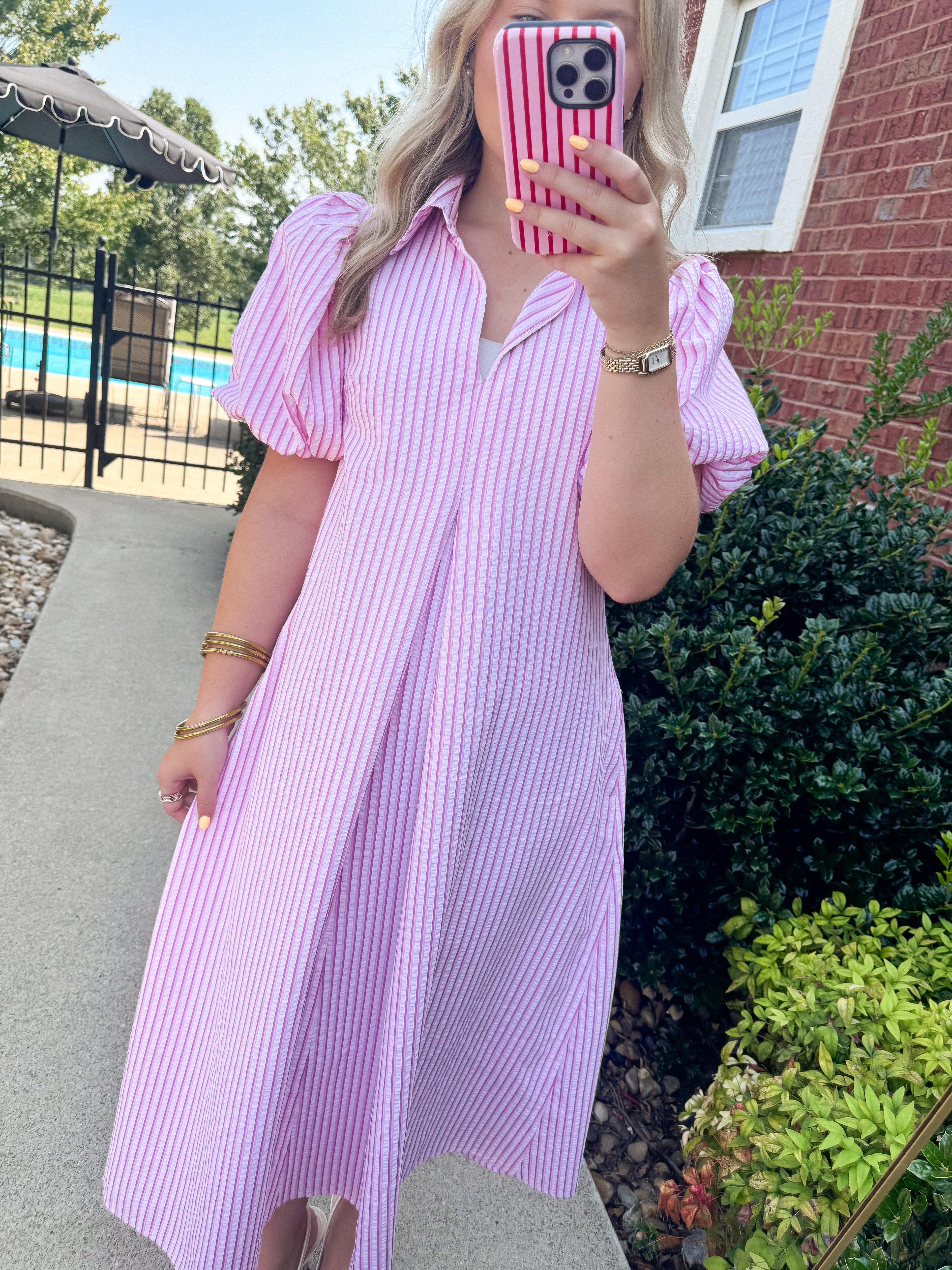 Pretty in Pink Midi Dress