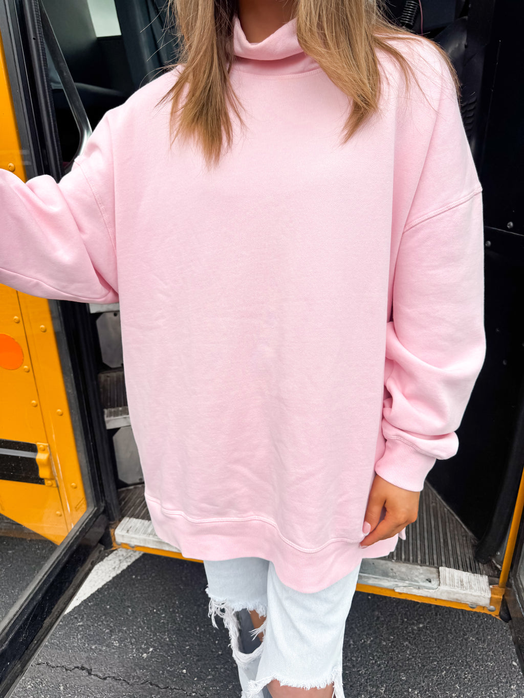 Pink Bell Mockneck