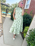 Olive Charm Maxi Dress