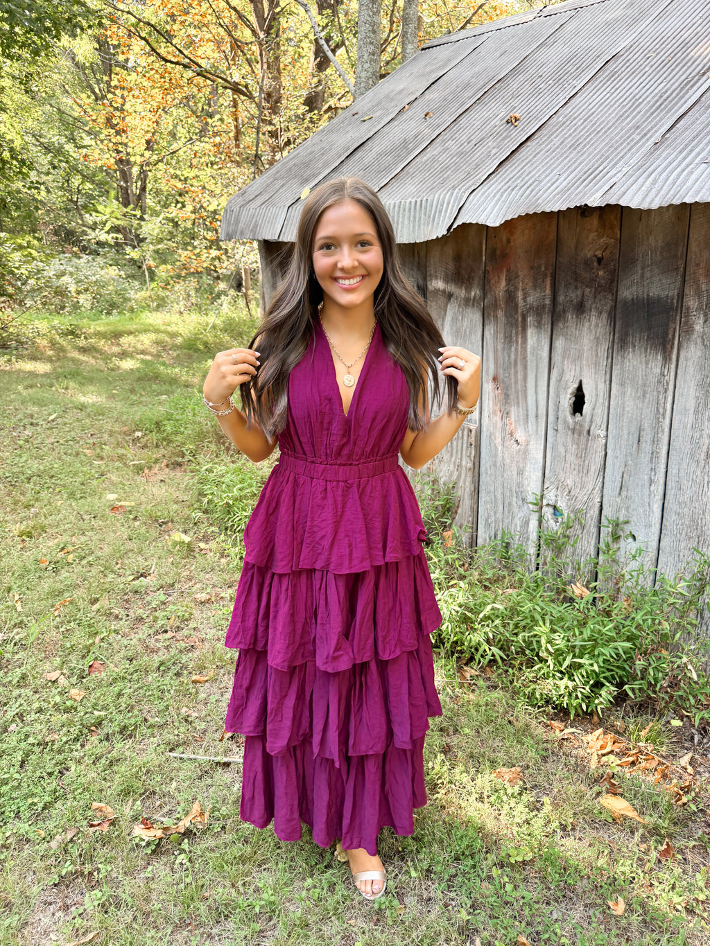 Wine & Roses Dress