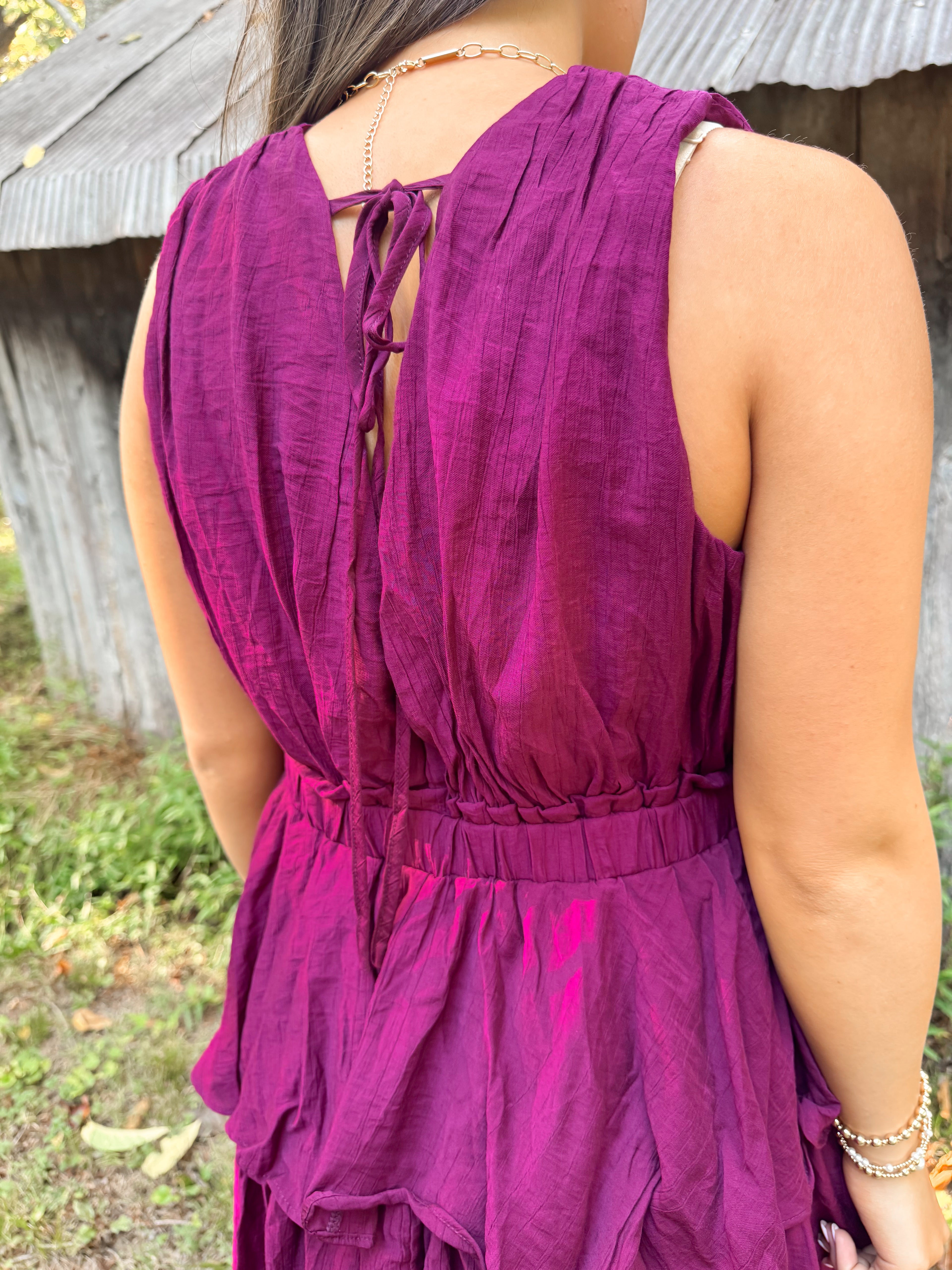 Wine & Roses Dress