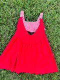 Red Gingham Athletic Dress