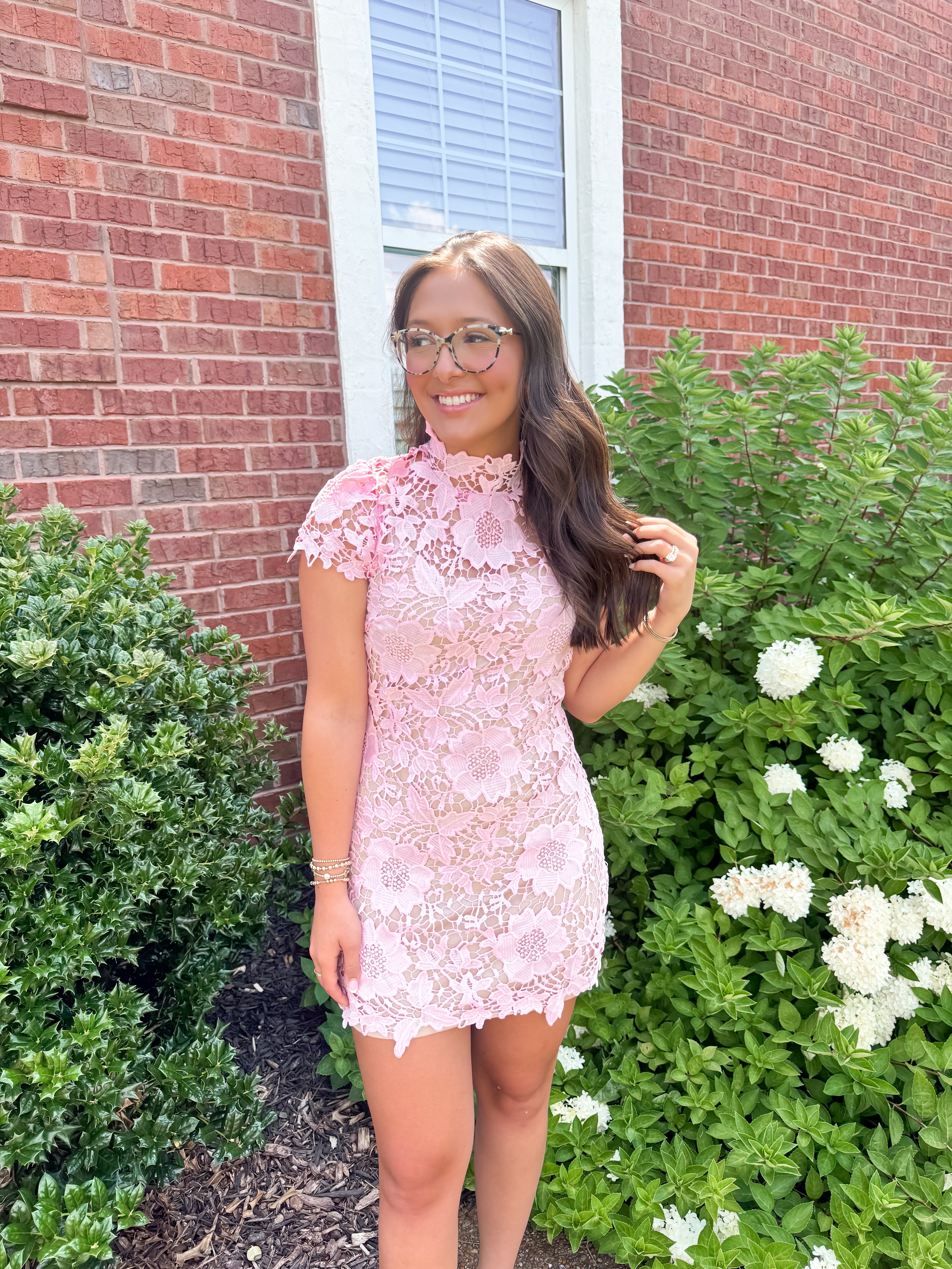 Garden Tea Dress (Pink)