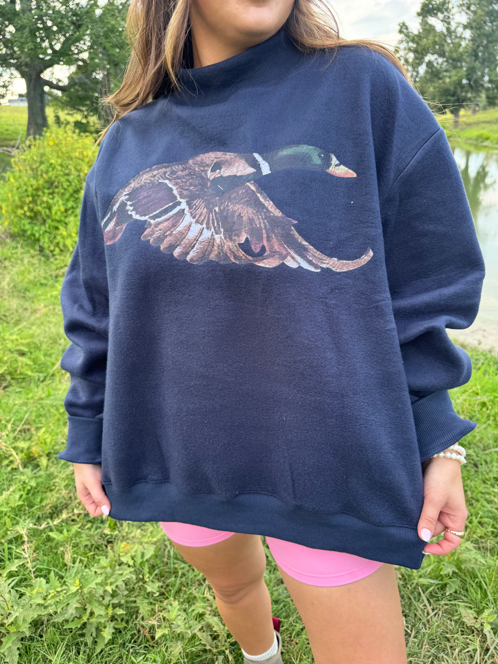 Navy Reversible Lucky Mockneck
