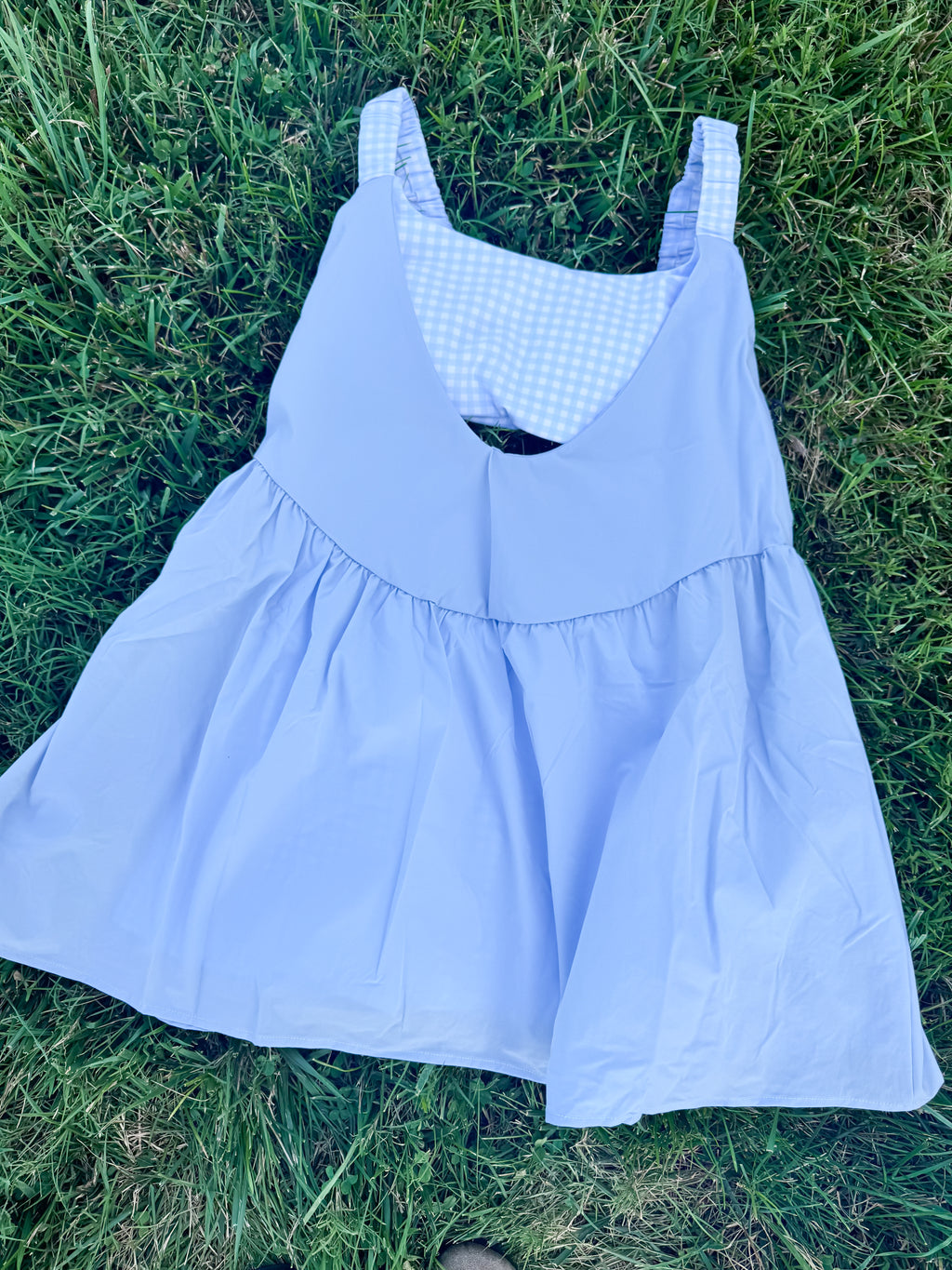 Blue Gingham Athletic Dress
