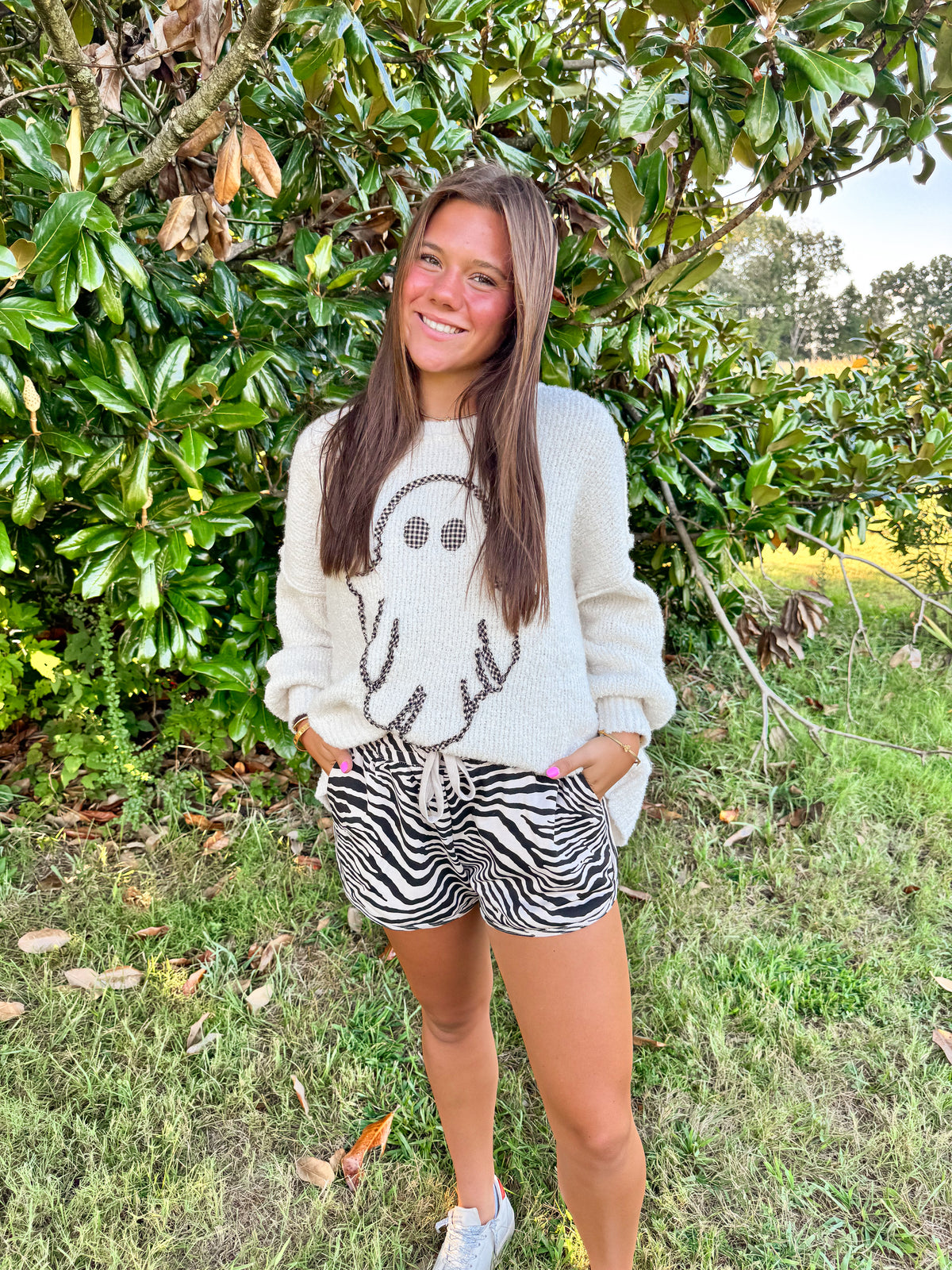 Gingham Ghost Sweater