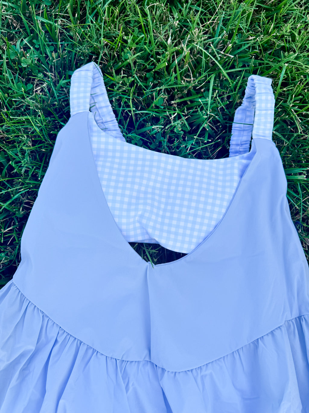 Blue Gingham Athletic Dress