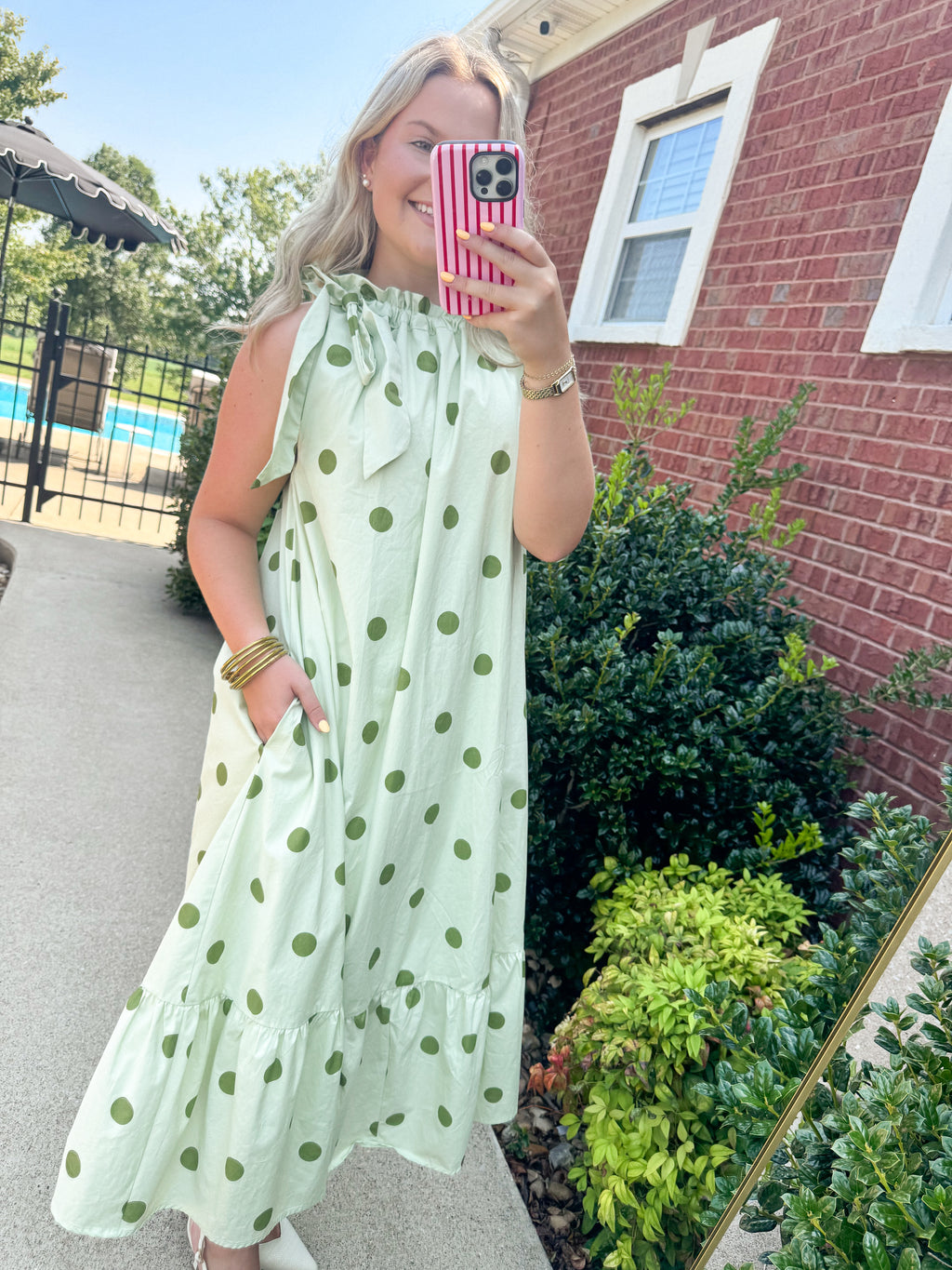 Olive Charm Maxi Dress