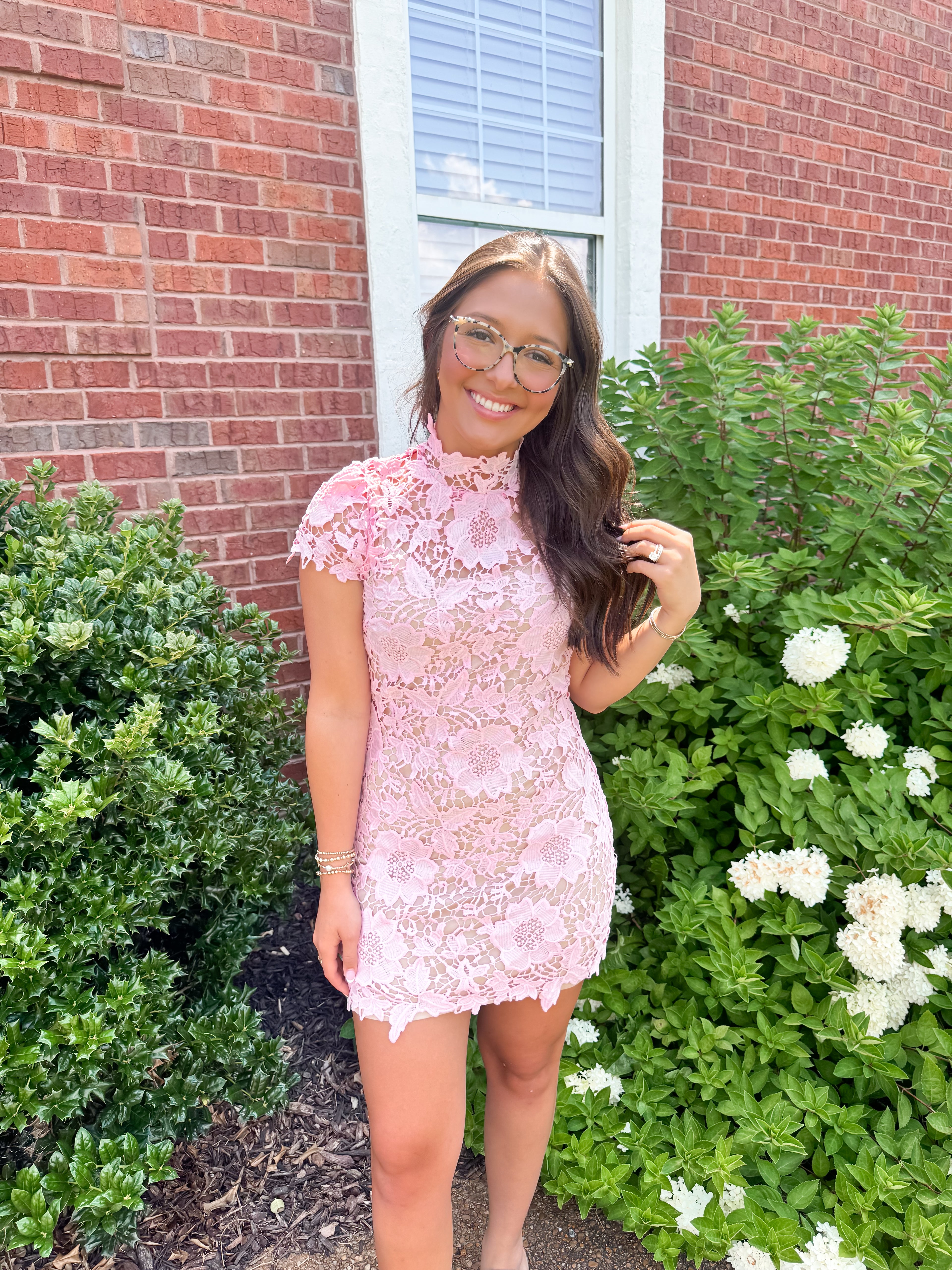 Garden Tea Dress (Pink)
