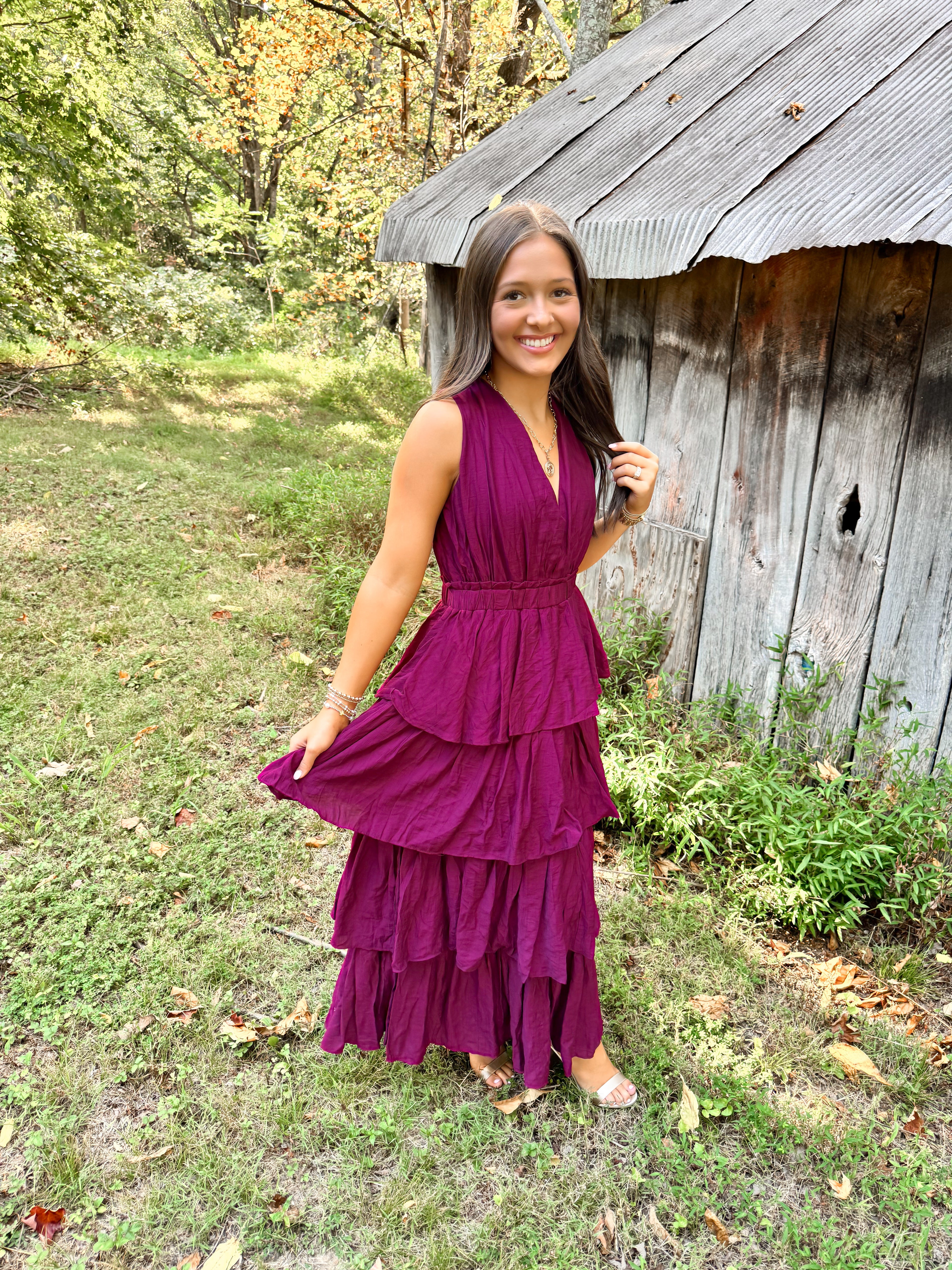 Wine & Roses Dress