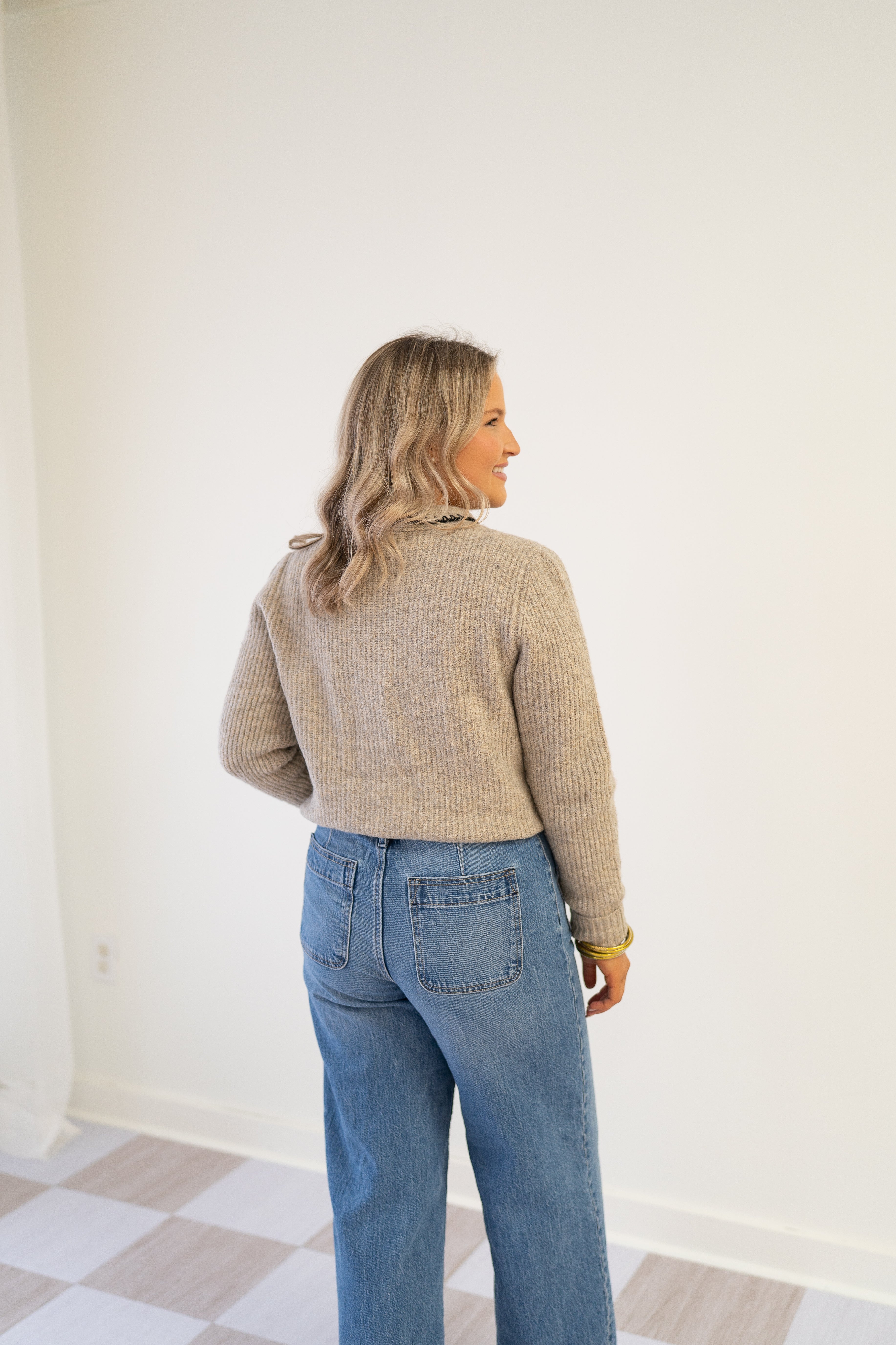 Timeless Neck Scarf Cardigan