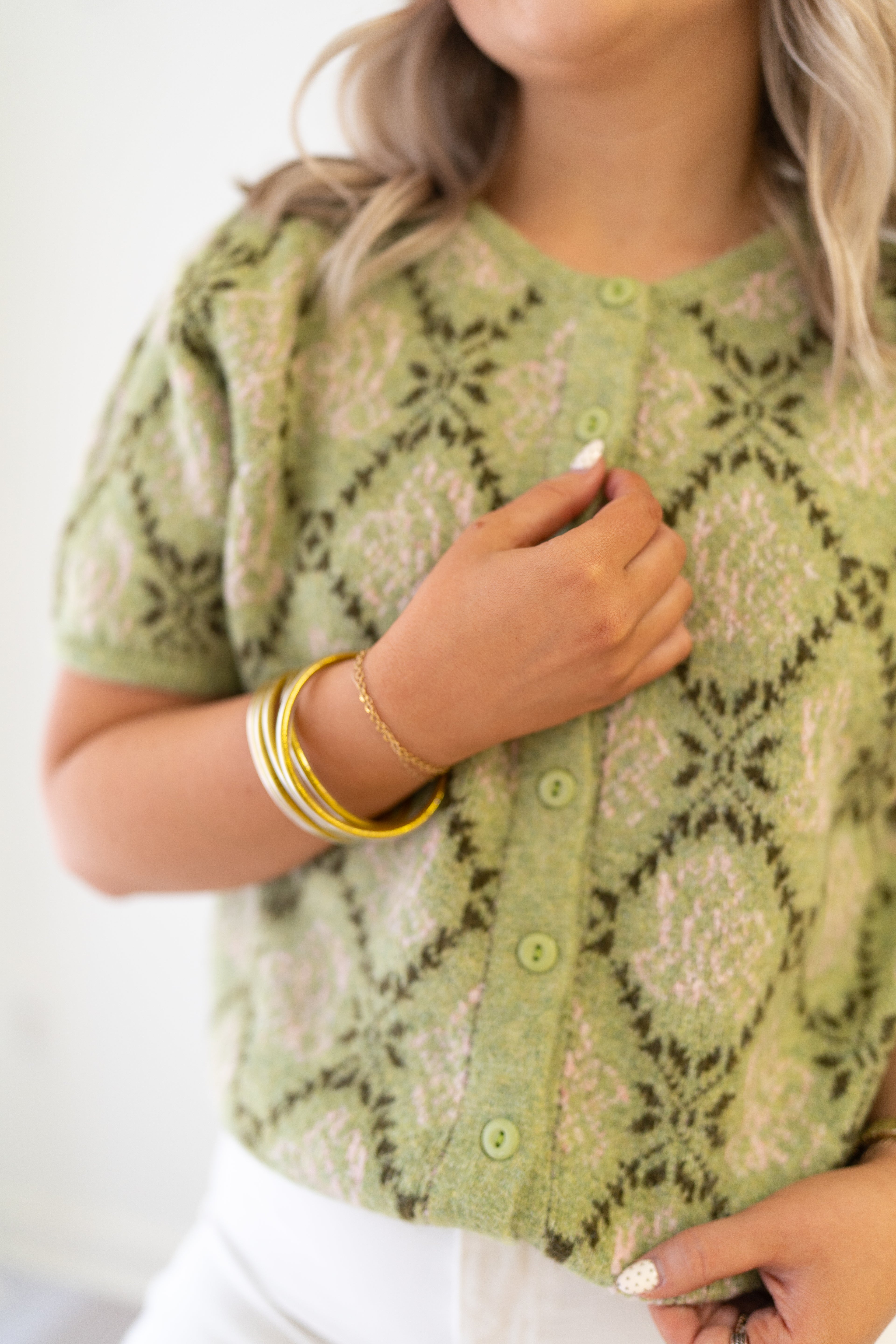 Floral Short Sleeve Cardigan