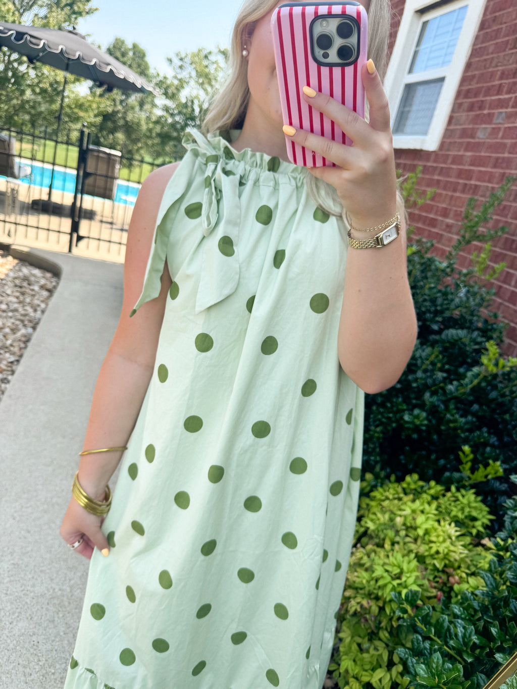 Olive Charm Maxi Dress