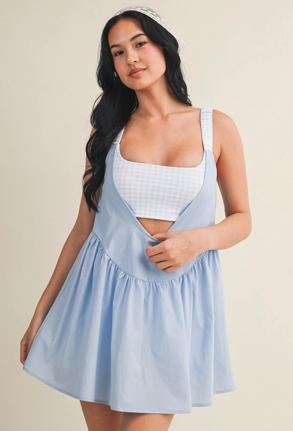 Blue Gingham Athletic Dress