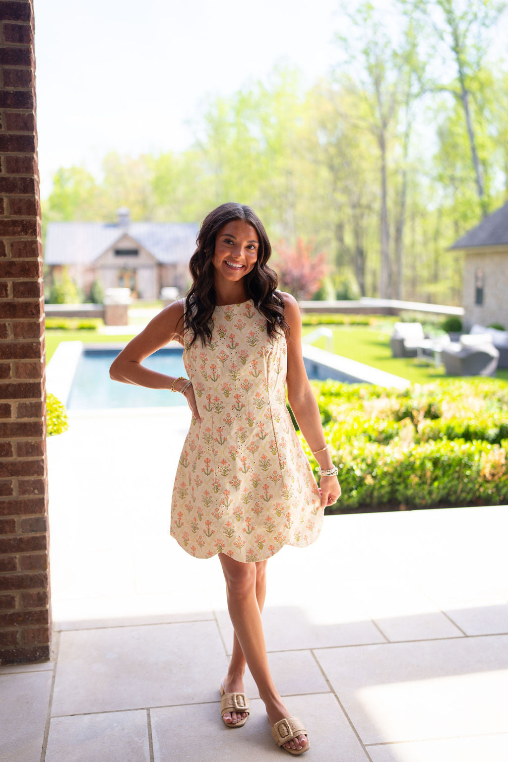 Scalloped Meadows Dress￼